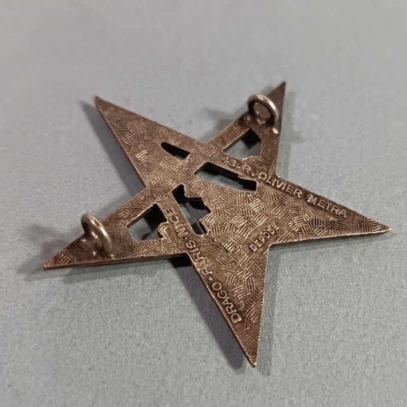 INSIGNE MILITAIRE 4 ème RTM REGIMENT DE TIRAILLEURS MAROCAINS FABRICATION DRAGO PARIS OLIVIER METRA